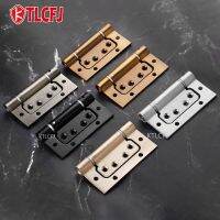 KTLCFJ Furniture Hinge/No-Mortise Hinges for Heavy Door/Cabinet Wardrobe Door Connector Luxury Stainless Steel Silent Door Hinge