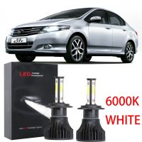 ชุดหลอดไฟหน้าฮาโลเจน LED 6000K 2012 6008-2013 แบบเปลี่ยน สําหรับ Honda City TMO 2008-2013 2PCS