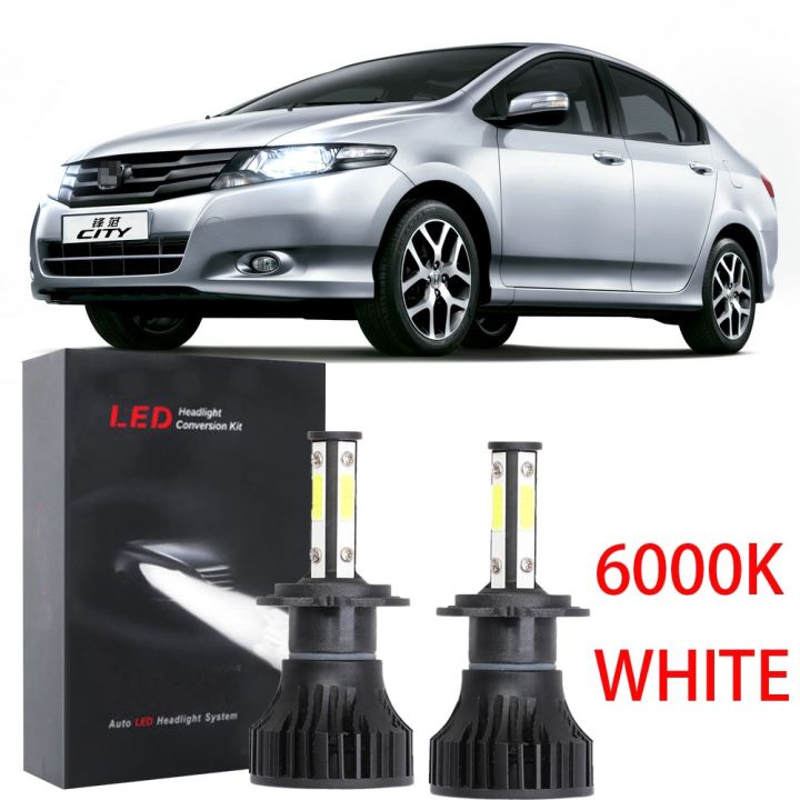 ชุดหลอดไฟหน้าฮาโลเจน-led-6000k-2012-6008-2013-แบบเปลี่ยน-สําหรับ-honda-city-tmo-2008-2013