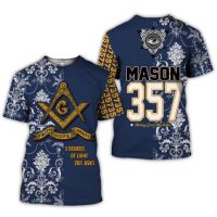 T SHIRT   Description: Masonic 357 tattoo 3D printed mens T-shirt, short sleeve, casual, high quality, milk fiber, round neck