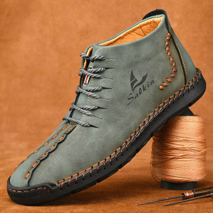 hand-stitching-winter-men-boots-leather-patent-tooling-ankle-boots-blue-outdoor-autumn-hombres-botas-men-casual-leather-shoes