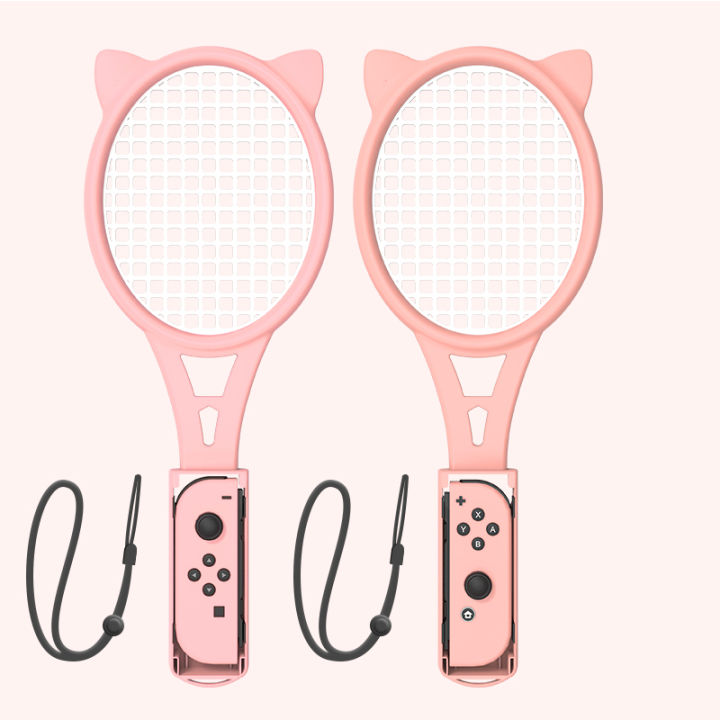 hot2023newtennis-แร็กเก็ตสำหรับ-nintendo-switch-oled-สำหรับ-mario-tennis-aces-joy-con-handle-holder-controller-grips-เทนนิส-aces-เกมอุปกรณ์เสริม