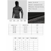 Quality Mens Running Jacket Cap Hoodie Soccer Jersey Compression Fitness Tight Rashgard T-Shirt Gym Bodybuilding Sportswear