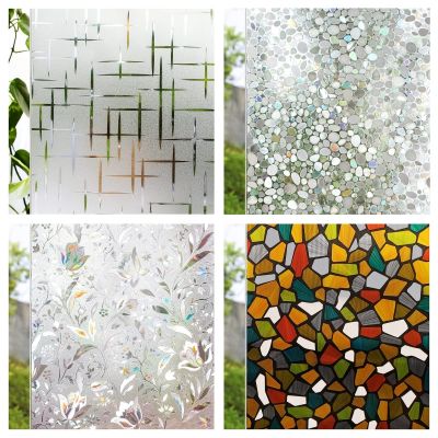 Matte Window Film Frosted Static Privacy Decoration Self-adhesive Decals for UV Blocking Glass Stickers