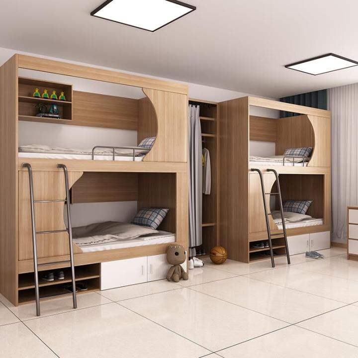 Solid wood bunk bed, twostory bunk bed, adult 2 m adult apartment bed, staff dormitory space