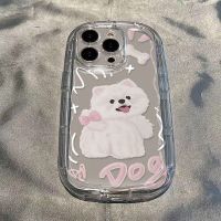 เคสโทรศัพท์ซิลิโคน TPU ใส แบบนิ่ม ลายสุนัขน่ารัก กันกระแทก สําหรับ IPhone 14 12 13 11 Pro XS Max XR X 8+ 7 Plus