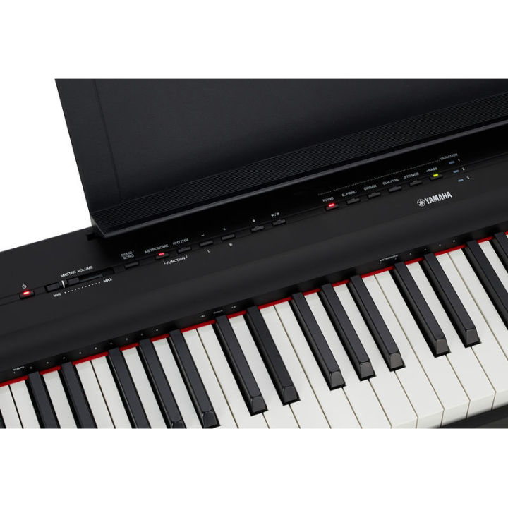 yamaha-p-125-เปียโนไฟฟ้า-เปียโนดิจิตอล-88-คีย์-black-พร้อมที่เหยียบ-3-แป้น-lp-1b-แถมฟรีขาตั้งเปียโน-amp-เก้าอีเปียโน-amp-อแดปเตอร์
