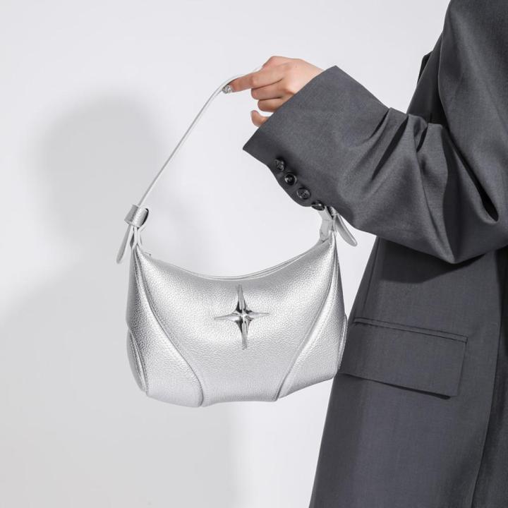 ความจุขนาดใหญ่สำหรับผู้หญิงแฟชั่นกระเป๋าแบบหนีบแขนเดินทางเรียบง่ายกระเป๋าสะพายข้าง