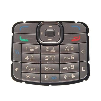 (ความงามของไอเวอร์สัน) ปลอกหุ้มแผงปุ่มควบคุมโทรศัพท์มือถือพร้อมปุ่มเมนู/กุญแจแบบกดสำหรับ N70 Nokia (สีเงิน)