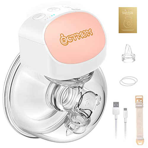 BEISLUO Wearable Breast Pump S13 with Remote Control,24mm Flange,Pumping & Massage Modes,5 Levels,Wireless Breastpump Battery Powered Pumping Anytime,Anywhere 