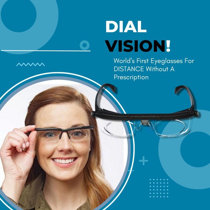 ADJUSTABLE DIAL READING GLASSES FOCUS FOR READING DISTANCE VISION ...