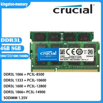Crucial 4GB DDR3L-1600 SODIMM  CT51264BF160B Buy, Best Price. Global  Shipping.
