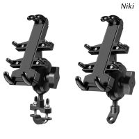 Niki A01 Universal Motorcycle Bike Mobile Phone Holder Aluminum Bicycle Riding Bracket GPS Mount Handlebar Side Mirror Stand dbe