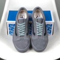 Oldskool Vans รองเท้าหนังนิ่ม สีเทาแชมเปญ