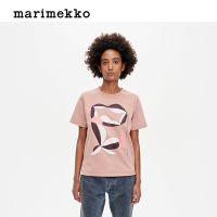 เสื้อยืดแขนสั้น พิมพ์ลาย Marimekko SINEA APAJAT PLACEMENT แฟชั่นฤดูใบไม้ผลิ และฤดูร้อน สําหรับผู้ชาย และผู้หญิง