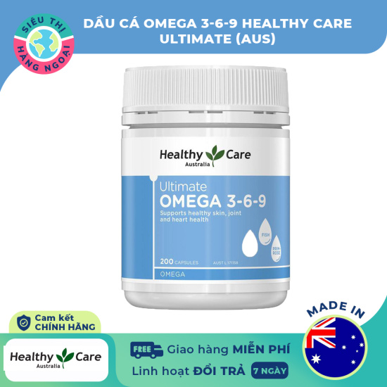 Hcmdầu cá omega 369 healthy care ultimate hộp 200 viênhỗ trợ tuần hoàn - ảnh sản phẩm 1