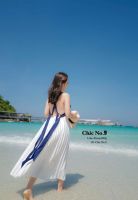 Chic No.9 - Pearl Dress เดรสเที่ยวทะเล เดรสสายเดี่ยว   ?ปัดซ้ายที่รูปเพื่อดูขนาดสินค้า