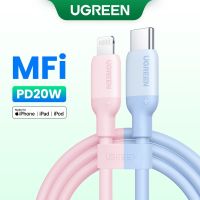 ♕✠ Ugreen สายเคเบิล USB C เป็น Lightning 1 เมตร - iPhone Lightning Cable MFi Certified PD 20W USBC Lightning Cable Black Super Soft