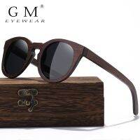 GM Brand Desgin Spring New Style 100% Bamboo Polarized Sunglasses Men Women Fashion Glasses UV400 Wooden Square Box Cycling Sunglasses