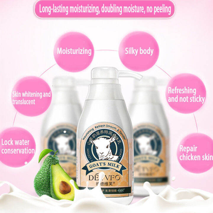 Goat Milk Body lotion Body Moist Milk Lotion Whitening Body Lotion