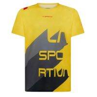 LA SPORTIVA STREAM T-SHIRT MEN YELLOW/CARBON | เสื้อกีฬาผู้ชาย