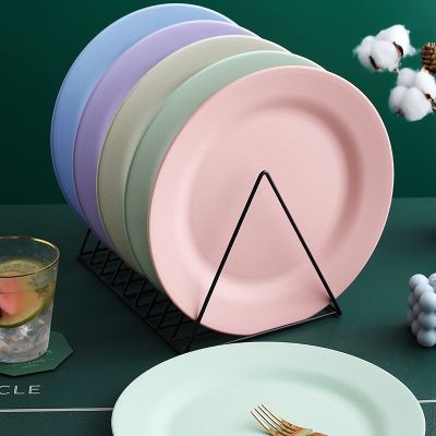 1pc 28cm Wheat Straw Dinner Plates Pizza Plate Steak Plate Western Food Large Plate Dessert Plate Dishes