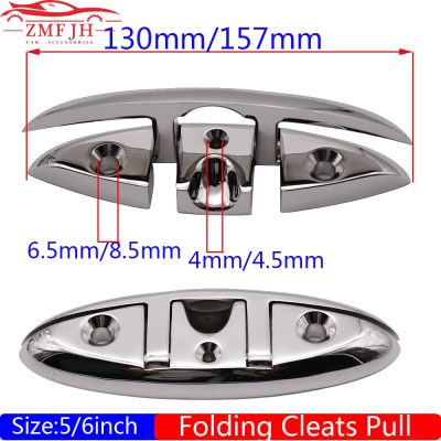Boat Accessories Marine 316 Stainless Steel Mooring Cleat Marine Boat Yacht Bollard 5 6 Boat Ship Mooring Dock Neat Cleat 1PCS