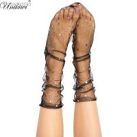 ♠✸ 12 Color.Women 39;s Harajuku Candy Colors Glitter Stars Moon Socks.Lady Transparent Mesh Shiny Stars Moon Fishnet Socks Hosiery Sox