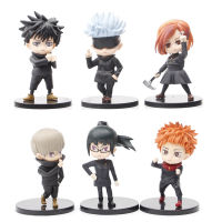 6pcsSet Q Ver Anime Jujutsu Kaisen Yuji Itadori Mysterious Megumi Gisaki Roses Gojo Satori Zenin Maki PVC Action Figure Kawaii