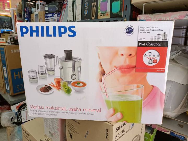 philips-เครื่องสกัดน้ำผักผลไม้-เครื่องปั่น-บดสับ-รุ่น-hr1847-350w