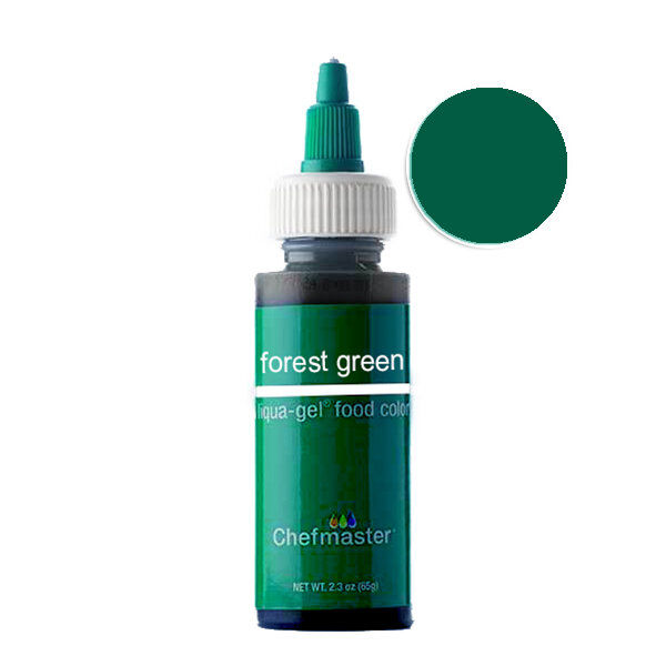 สีเจล สีเขียมเข้ม ขวด 65กรัม /Chefmaster Color FOREST GREEN Liqua-Gel 2.3oz/5024