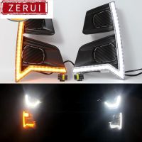 ZR สำหรับ Isuzu Dmax D-Max ไฟวิ่งกลางวัน2020-2022 LED สัญญาณไฟเลี้ยวแบบไดนามิกไฟ LED ไฟตัดหมอกแสงกลางวัน12V กันน้ำ