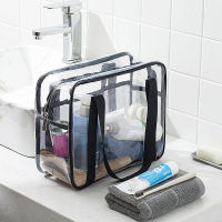 Cosmetic Bags Toiletry Wash Storage Beauty MakeUp Zipper Jelly Bag Women Jelly Bag Clear Tote PVC Handbag