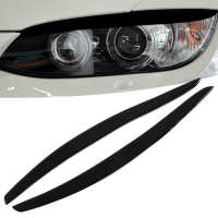 2 PcsCar Headlight Eyebrow Eyelid Trim Cover Glossy Black Front Left Right Decoration for BMW 3 Series Coupe E92 2006-2012 Cables