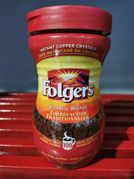 Folgers Classic Roast Instant Coffee Crystals 200g Lazada PH