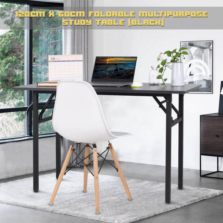 OFFICIAL 120cm x 60cm FOLDABLE MULTIPURPOSE STUDY TABLE [Black