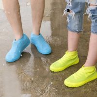 6 color Reusable Latex Waterproof Rain Shoes Covers Slip-resistant Rubber Rain Boot Overshoes Outdoor rainday Shoes Accessories Rain Boots