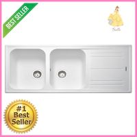 ซิงค์ฝัง 2หลุม 1ที่พัก METRIX MOS21WH สีขาวBUILT-IN SINK METRIX MOS21WH 2B1D WHITE **ลดราคาจัดหนัก **