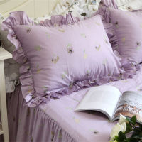 1piece Pastoral pure cotton thick pillowcase Luxury Cushion cover Lace European embroidery ruffle bedding pillowcase home decor