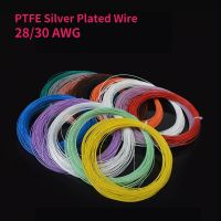 1 Meter PTFE Silver Plated Wire High Purity OFC Copper Cable HiFi Audio Speaker Headphone 28/30 AWG