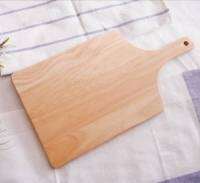 เขียงไม้  rubber wood cutting board size17cm x 32.8cm x หนา1cm (handle include 9.8cm)