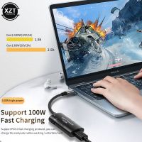 [LUNA electronic accessories] 100วัตต์ DC เป็น USB C อะแดปเตอร์แปลงไฟสำหรับ Macbook Lenovo Hp Asus Huawei แล็ปท็อปแท็บเล็ตโทรศัพท์ Type C QC3.0สายชาร์จอย่างรวดเร็ว