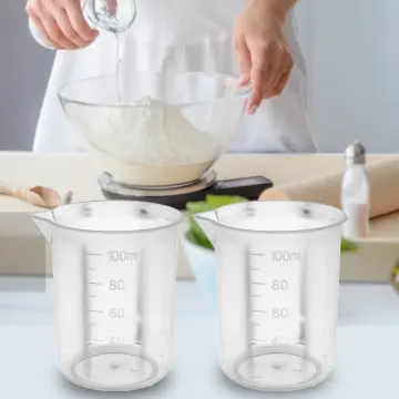 2Pcs Plastic Measuring Cup 100mL Jug Pour Spout Surface Kitchen tools  kitchen accessories