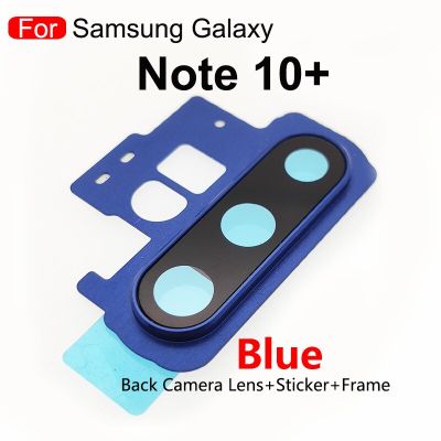 สำหรับ Samsung Galaxy Note 10 Plus Note10ด้านหลังเลนส์กล้องถ่ายรูปวงแหวนพร้อมอะไหล่เปลี่ยนกรอบและสติกเกอร์