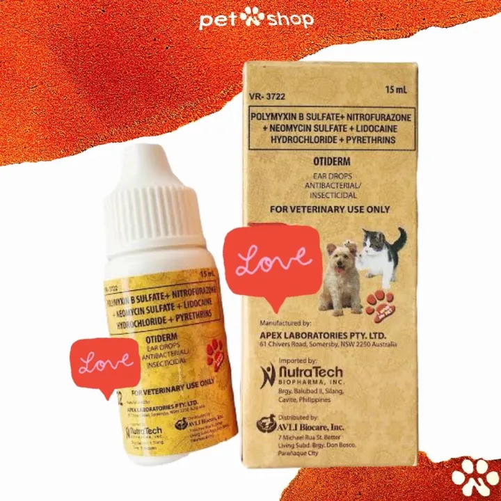 Otiderm Ear Drops for Cats and Dogs Lazada PH