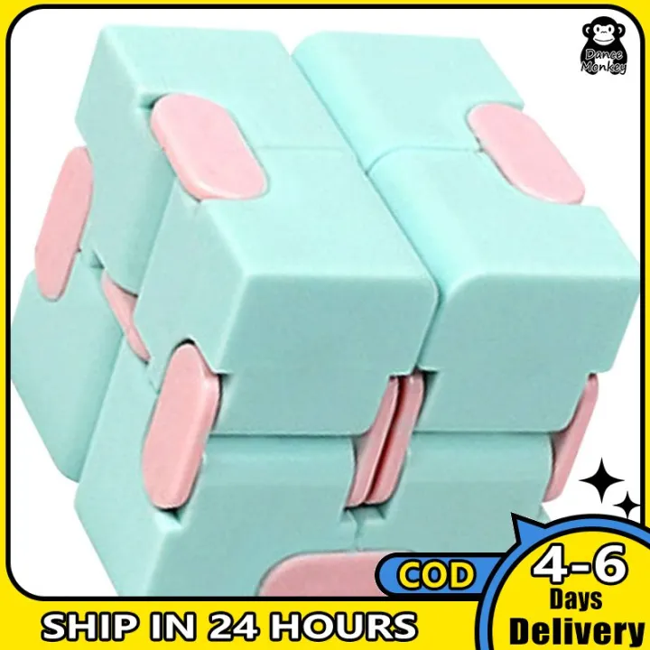 Magic Cube Toy ความเครียดบรรเทาความวิตกกังวลเกมฆ่าเวลาน่ารัก Blue Infinite Small Cube Th