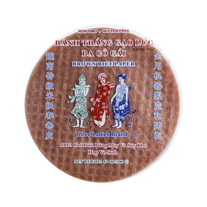 ใบเมี่ยงญวนข้าวกล้อง 340 กรัม ทรีเลดี้ Brown Rice Paper (Gluten Free