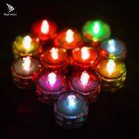 Set of 12 Waterproof LED Tea Lights Submersible Battery Operated LED Candle For Wedding Fountain Vases Tub Fish Tank Decor Light