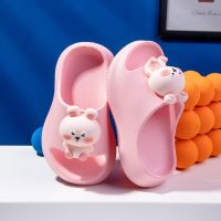 Lovely han edition 3 d cartoon children slippers summer boys girls bathroom home child baby wear cool slippers