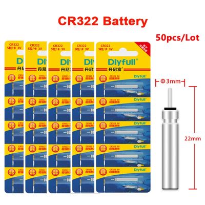 【YF】◕  50pcs/Lot CR322 Battery Fishing Pin Lithium Cells Electric Night Carp Bobbers Accessory Tackles